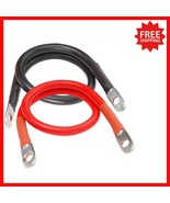 2 AWG Battery Cables Set - 24&quot; Pure Copper, Waterproof &amp; Heat Resistant - $681.15 MXN