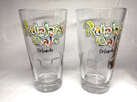 (2) Rainforest Cafe Orlando Heavy Glasses Beer/ Bar Glass - Collectible! Fast Sh - £21.89 GBP