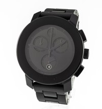 Movado Bold Black Stainless Steel Chronograph Quartz Watch MB.01.3.29.6019 - £297.53 GBP