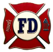 Fire Department Hat Tac or Lapel Pin - £4.88 GBP