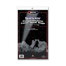 (25) Silver Age Standard Size Crystal Clear Comic Book Bags Pages By BCW - $13.99