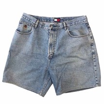 Vintage Tommy Hilfiger Jeans  Shorts Mens Stonewashed Denim Flag Logo Size 38 B2 - £18.36 GBP