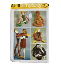 Vintage Simplicity Pattern 5948 Large Doll Monkey Lion Child Size Plush ... - $147.62 MXN