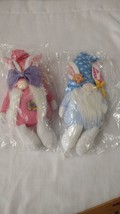 Easter Bunny Couple Set Plush Rabbit Rudolph Doll Toy Dwarf Holiday Orna... - £7.52 GBP