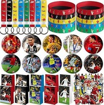 90 HD Soccer Star Party Decorations include 10 Bracelets 10 Keychains 10... - £34.67 GBP