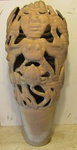 Large Monté Artist Signed Amorphic Figurative Studio Pottery Floor Vase  - $1,484.01