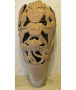Large Monté Artist Signed Amorphic Figurative Studio Pottery Floor Vase  - £1,160.89 GBP