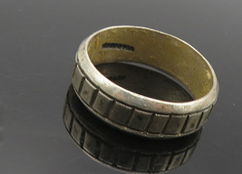 MEXICO 925 Sterling Silver - Vintage Square Etched Band Ring Sz 12.5 - RG9552 - £38.07 GBP