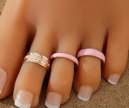 Pink band toe ring set - $12.86