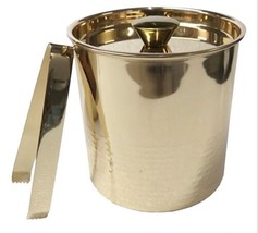 Gold Metal Hammered Ice Bucket J20 - £109.01 GBP