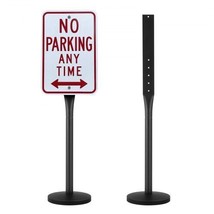 Cast Iron Sign Post, 4 ft Portable Heavy Duty Steel Post Sign Holder with Ha... - £65.31 GBP