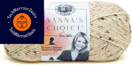 Lion Brand Yarn (1 Skein) Vanna&#39;s Choice Yarn, Oatmeal 1 Pack,  - $14.48