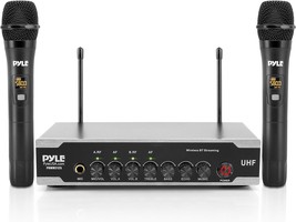 Pyle Portable Uhf Wireless Microphone System - Battery Operated Dual, Pdwm2125 - £86.64 GBP