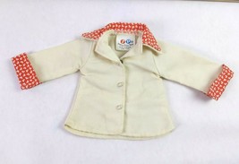 Vintage Fisher Price Toys White &amp; Red Jacket for Medium Doll  - $7.92