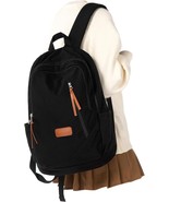 Simple Black Shool Backpack For Teens Girls,Waterproof Bookbags (Black) - £19.04 GBP