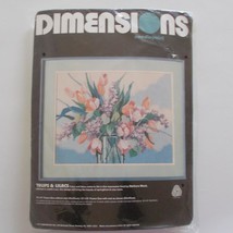 Dimensions Tulips And Lilacs Needlepoint Kit 2328 Barbara Mock 1987 - £19.76 GBP