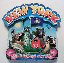 New York the Empire State Artwood Montage Fridge Magnet - $6.75