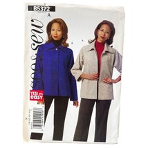 Butterick See and Sew Sewing Pattern 5372 Coat Jacket Misses Size 8-14 - $8.09
