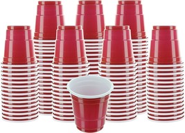 Disposable Shot Glasses - Mini Red Party Cups - 120 Count 2 Ounce - Plastic Shot - £20.77 GBP