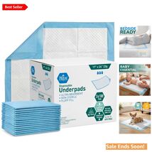 Medpride 100-Count Disposable Underpads 17'' x 24'' | Efficient Cleanup ... - $30.64