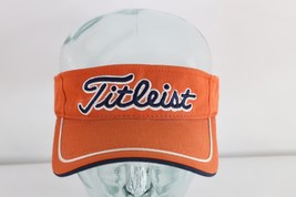 Vintage Titleist Distressed Spell Out Golfing Golf Visor Hat Orange Adjustable - £23.33 GBP