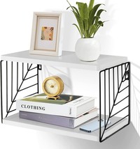 Floating Bedside Table Floating Nightstand Modern White Bedside Shelf, Office - £28.85 GBP