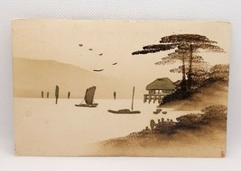 Vintage Hand Drawn Japanese Postcard Posted Air Mail WWII - £15.15 GBP