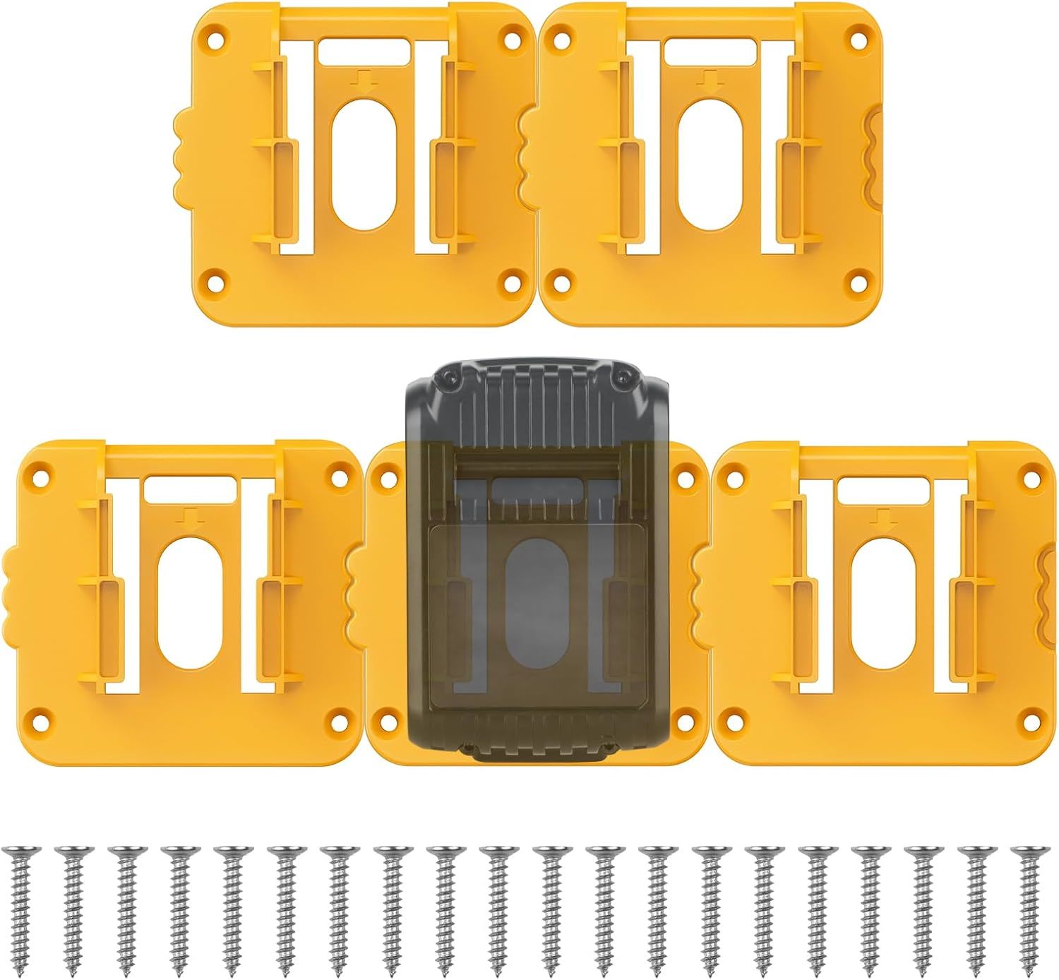 Wall-Mounted Battery Organizer With Five Vibit Heavy-Duty Battery Storag... - $26.99