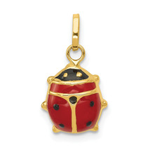 14k Red Enameled Ladybug Charm XCH215 - £81.88 GBP