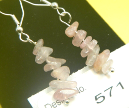 Rose Quartz-Gemstone Earring-Energy Jewelry-Facilitate-balances the emotions-571 - £3.79 GBP