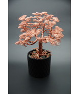 Handcrafted Copper Plated Aluminum Metal Wire Tree Sculpture 11.8&quot; in he... - £255.99 GBP
