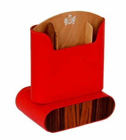 The &quot;Show Band&quot; Travel Humidor - Sunrise Red and Macassar Ebony - $190.00