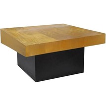 Meridian Furniture Palladium Textured Metal Coffee Table in Gold - £581.81 GBP