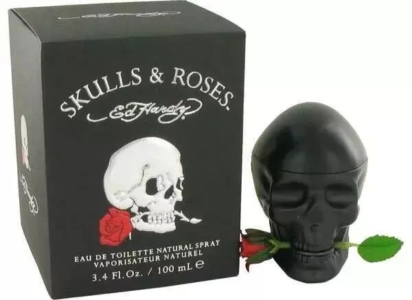 Ed Hardy Skulls And Roses By Christian Audigier 3.4 Oz Edt For Men New In Box - £28.75 GBP