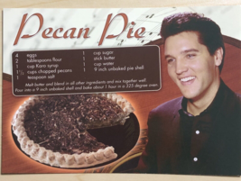 Elvis Presley Pecan Pie Recipe Postcard Memphis Tennessee - £2.71 GBP