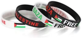 Caiyao 4/8Pcs Free Palestine Bracelet for Women Men Sports Silicone Free Palesti - £9.55 GBP