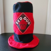 Vintage 90s Red Dog Beer 13&quot; Fleece Round Top Hat Rare - £60.52 GBP