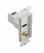 GE 87688 High Definition HDMI &amp; Coax Wall Plate 1080p TV InWall Installa... - $13.54 CAD
