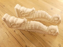 2 Large Seahorse Wood Corbels Nautical Decor Porch Mantle Shelf Bracket ... - $119.99
