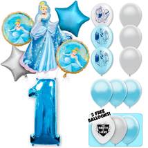Cinderella Deluxe Balloon Bouquet - Blue Number 1 - $32.99