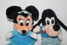 Minnie Mouse Goofy Mickeys Christmas Carol 7&quot; Disney Plush Stuffed Toys Vtg Lot - £10.58 GBP