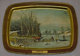 Currier And Ives &quot;Getting Ice&quot; Serving Tray - £18.38 GBP