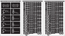 Armour Rub &#39;n&#39; Etch Glass Etching Stencils 5&quot;x8&quot; 3/Pkg Wedding Moments - $30.21