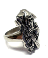Sons of Anarchy Grim Reaper Size 8 Mens Stainless Steel Ring NEW - $453.87 MXN