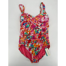 NWT Seafolly Avant Garden One Piece Swimsuit Sz 12DD Floral Ruched - £52.48 GBP