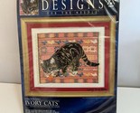 Designs for Needle Counted Cross Stitch Kit Lesley Ann Ivory Cats #5605 ... - £15.24 GBP