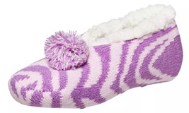 BNWTS Northeast Outfitters Youth Cozy Cabin Zebra Print Slipper Socks GIRLS - £11.66 GBP