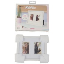 Vivitar White Photo Frame Holds 2 Mini Photos - Works with Instax Photos - $160.30 MXN
