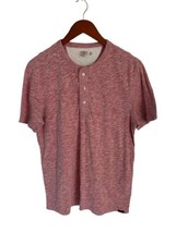 FAHERTY Henley Shirt Crewneck Buttons Cotton Blend Heather Pink Size Med - $332.94 MXN