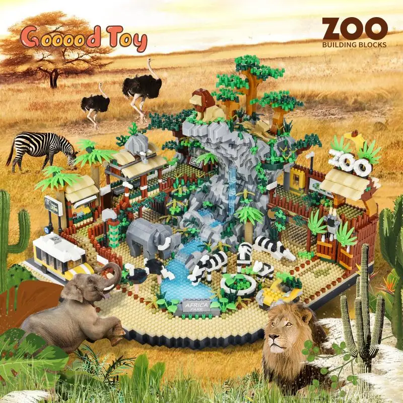 4800Pcs Building Block Zoo Micro Building Bricks Blocks Diamond Plastic Model - £69.10 GBP+